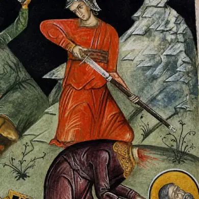 Dionysiou 수도원에서 Tzortzis의 성 Charalambos의 순교, 1547