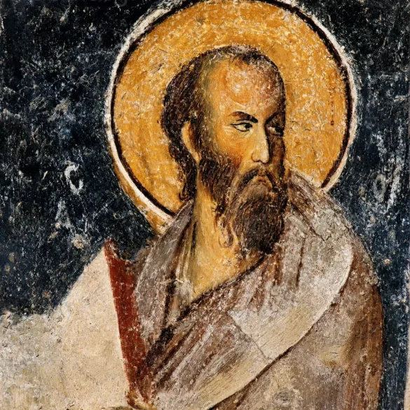 Απόστολος Παύλος, Βυζαντινή Τοιχογραφία Στον Μυστρά, Μονή Βροντοχίου, Τέχνη 14Ου Αιώνα