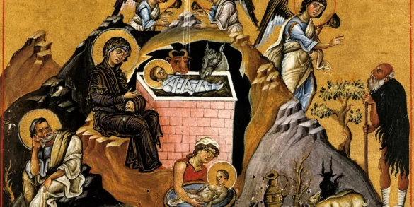 Βυζαντινή Γέννηση Χριστού, Μικρογραφία Στο Μηνολόγιο Βασιλείου Β΄, Γύρω Στο 985