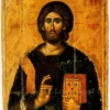 Ο Παντοκράτωρ Του Σινά: Βυζαντινή Εικόνα Τέχνης 7 Εικόνα Του Παντοκράτορα, Βυζαντινή Τέχνη 14Ου Αιώνα, Μονή Αγίας Αικατερίνης Σινά