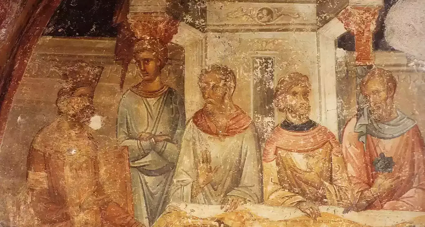 Τοιχογραφία Με Το Συμπόσιο Του Ηρώδη, Βυζαντινή Τέχνη, Άγιοι Απόστολοι Θεσσαλονίκης