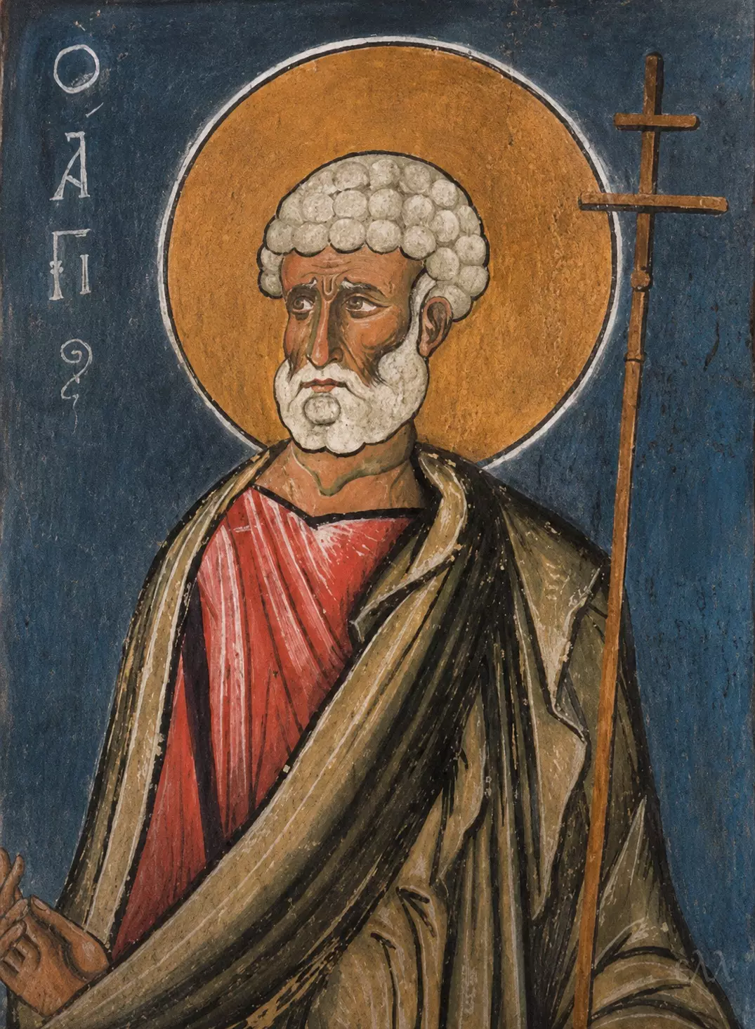L’apostolo Pietro In Un Affresco Di Arte Bizantina A Panagia Araka, Lagouderà