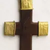 Byzantine Enkolpion Cross Of Stone With Engraved Gold Fittings And Pearls