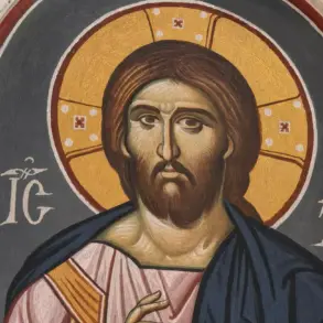 Detail Of Christ Pantokrator At Panagia Kapnikarea With Blessing Hand And Gospel.