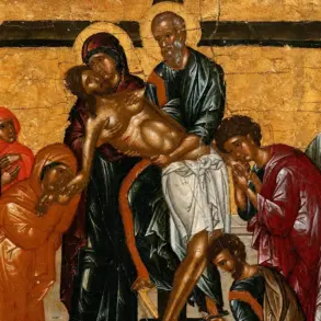 Deposition Of Christ Icon Detail Showing The Virgin, Joseph, John And Christ