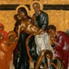 Detail Of A Post-Byzantine Icon Of The Descent From The Cross With A Young Man Removing The Nails.
