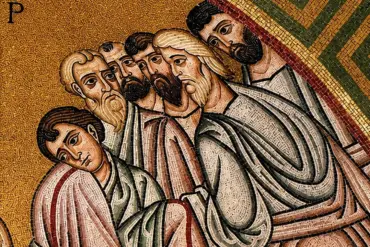 The Disciples Watch With Awe In The Celebrated Hosios Loukas Mosaic.