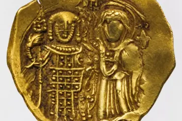 John Iii Doukas Vatatzes Hyperpyron With The Virgin Crowning The Emperor