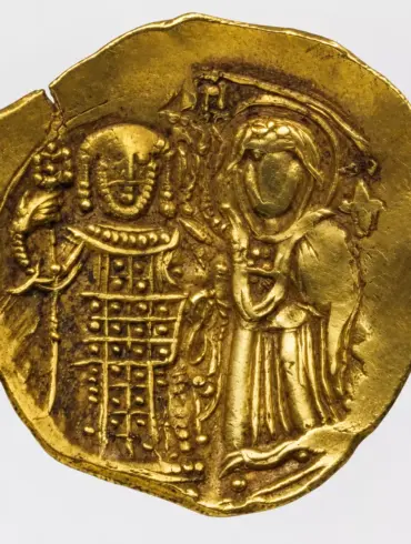 John Iii Doukas Vatatzes Hyperpyron With The Virgin Crowning The Emperor