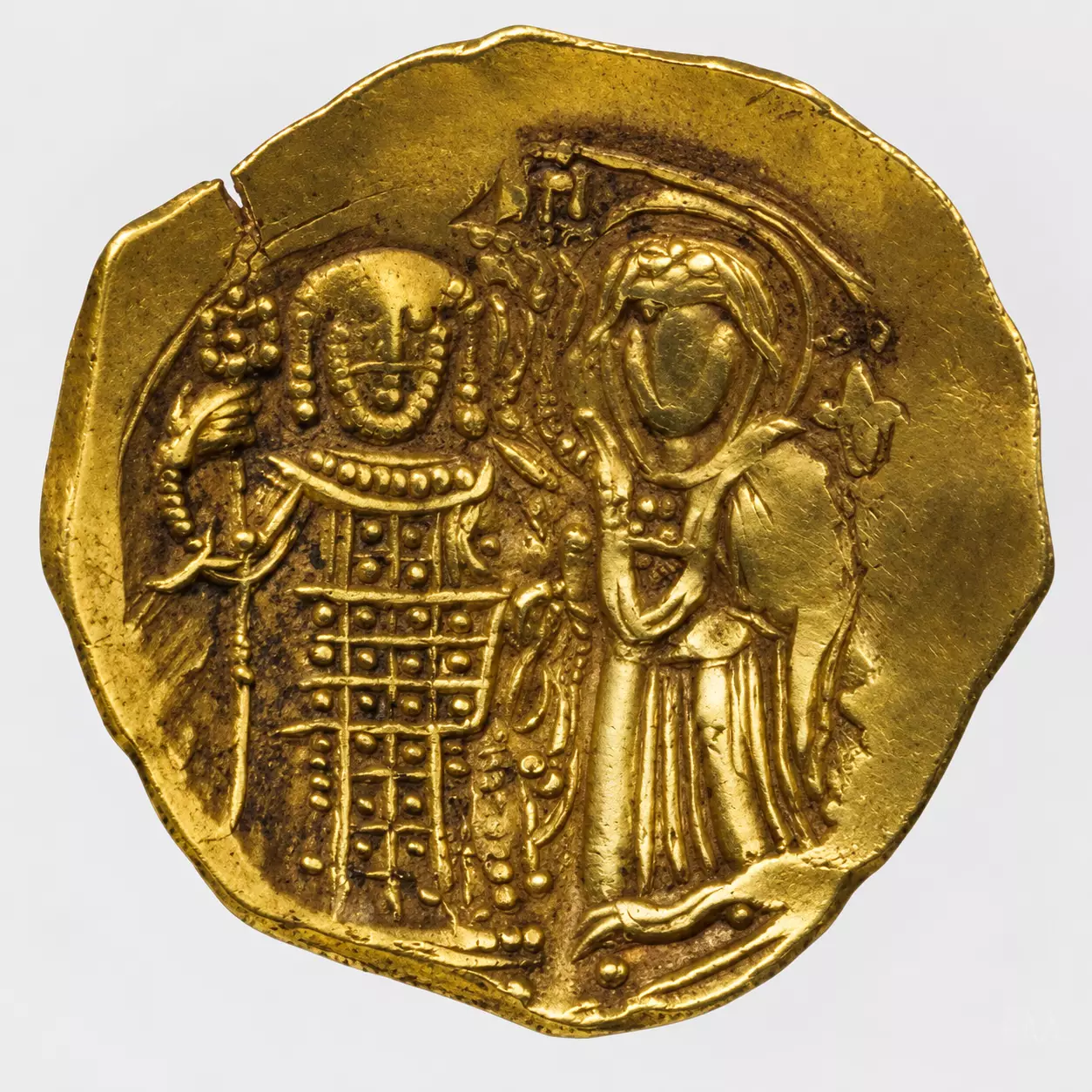 John Iii Doukas Vatatzes Hyperpyron With The Virgin Crowning The Emperor