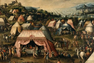 Meeting Of Charles V And The Bey Of Tunis In A Painting By Niccolò Dell'Abbate