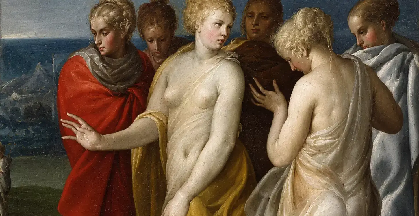 Moses Rescued From The Nile Detail Showing The Elegant Group Of Female Attendants