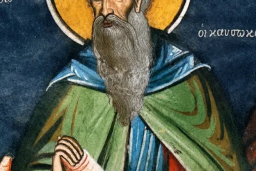 Ο Όσιος Μάξιμος Καυσοκαλυβίτης Σε Μεταβυζαντινή Τοιχογραφία Τέχνης
