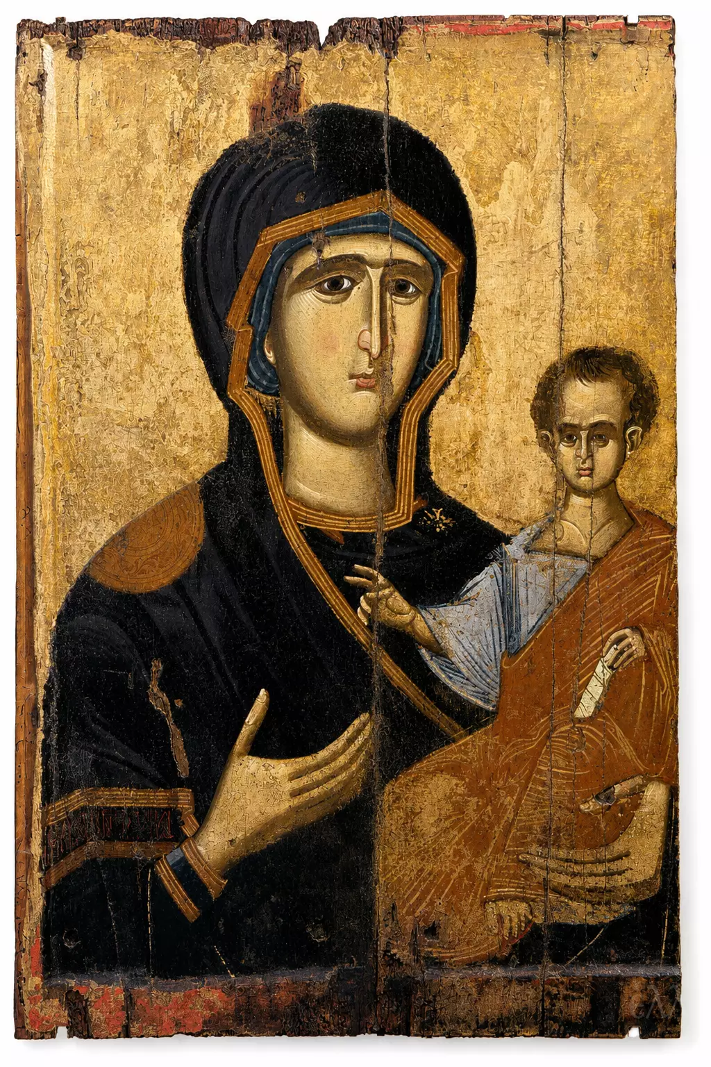 Panagia Hodegetria Icon Showing The Theotokos Holding The Blessing Christ Child