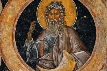 Patriarch Reuben Fresco In The Western Dome Of The North Gallery At Pantanassa, Mystras