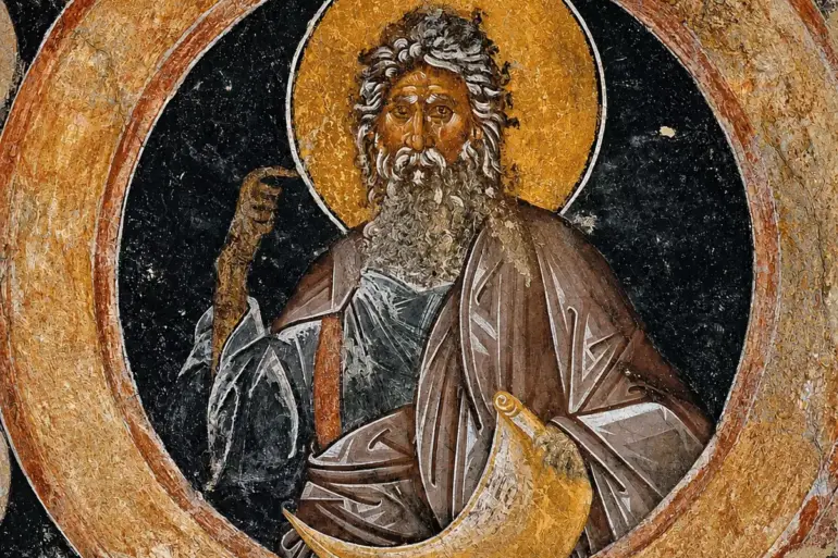 Patriarch Reuben Fresco In The Western Dome Of The North Gallery At Pantanassa, Mystras