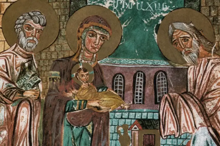 Presentation In The Temple Detail With The Theotokos, Christ Child And Simeon