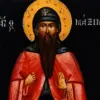 Icon Of Saint Maximos Kausokalybites, Half-Length Portrait Against A Dark Ground