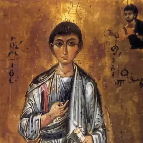 Saint Philip Sinai Icon Detail With Youthful Face, Chest Gesture And Bust Of Christ