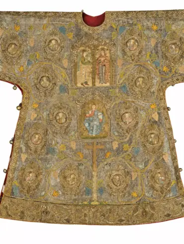 Sakkos Of The Bishop Of Melenikon Ioannikios With Gold Embroidery And Medallions