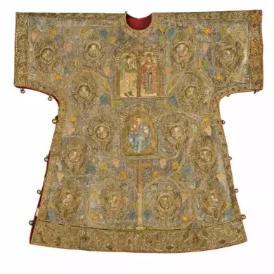 Sakkos Of The Bishop Of Melenikon Ioannikios With Gold Embroidery And Medallions