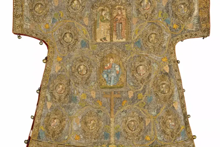 Sakkos Of The Bishop Of Melenikon Ioannikios With Gold Embroidery And Medallions
