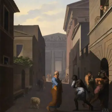 Simão E Sosias Numa Rua Romana, Obra De Arte Neoclássica De Abildgaard