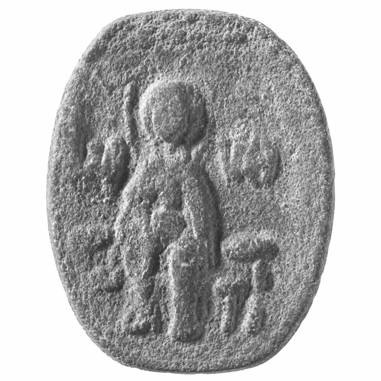 Theodora Doukaina Palaiologina Lead Seal With The Theotokos Platytera And Christ