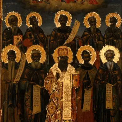 Icona Portatile Dei Santi Di Vatopedi, Arte Postbizantina, Monastero Di Vatopedi