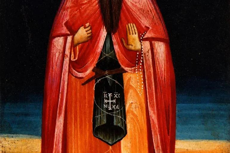 Μεταβυζαντινή Εικόνα Του Οσίου Μαξίμου Καυσοκαλυβίτη 9 Ο Όσιος Μάξιμος Καυσοκαλύβης Σε Μεταβυζαντινή Εικόνα Του 18Ου Αιώνα