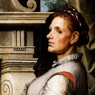 Cook In Front Of The Stove Detail Showing Aertsen’s Monumental Kitchen Maid
