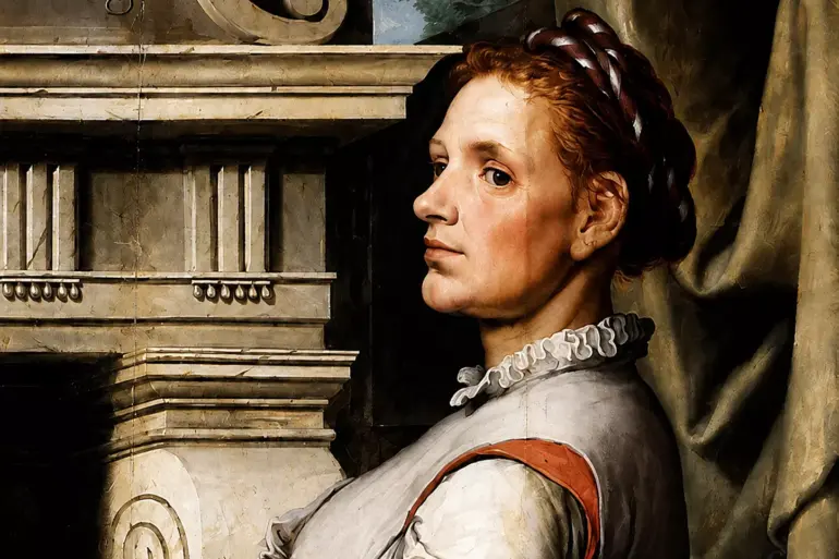 Cook In Front Of The Stove Detail Showing Aertsen’s Monumental Kitchen Maid