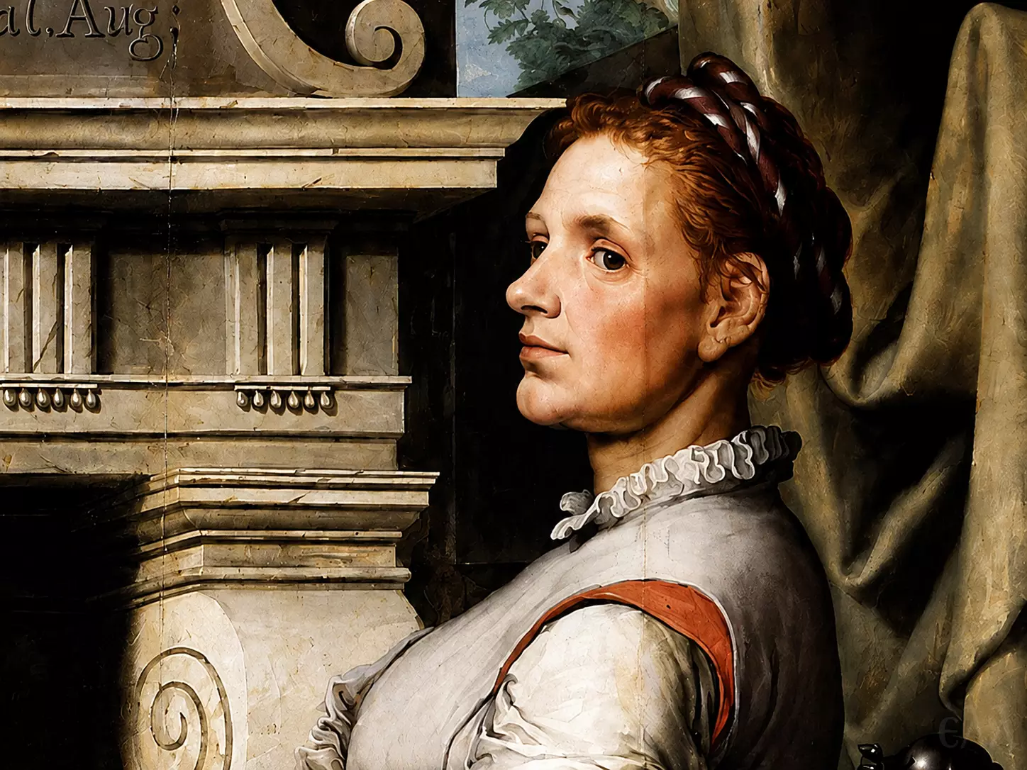 Cook In Front Of The Stove Detail Showing Aertsen’s Monumental Kitchen Maid