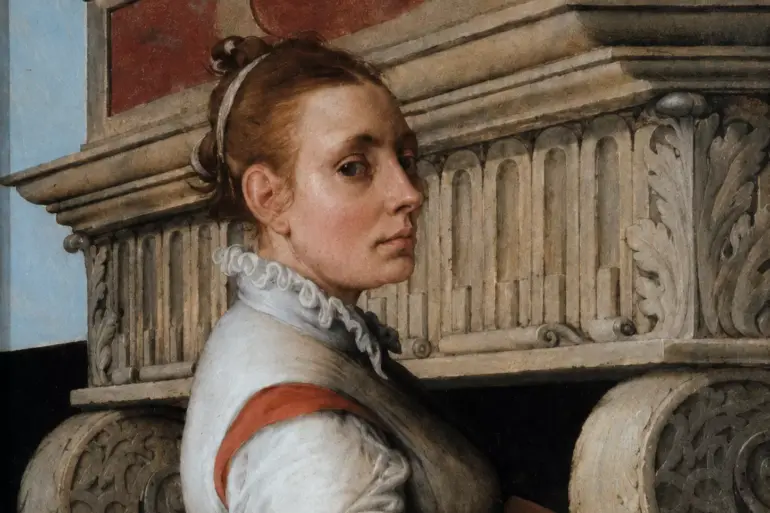 Pieter Aertsen The Cook Detail Showing The Woman’s Direct Gaze And White Ruffled Collar