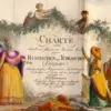 Επιχρωματισμένη καρτούσα χάρτη του 1788 με την Αικατερίνη Β΄ και Οθωμανούς αξιωματούχους, που απηχεί τη ρωσοοθωμανική διαμάχη για την Κριμαία μετά τη Συνθήκη του Κιουτσούκ Καϊναρτζή
